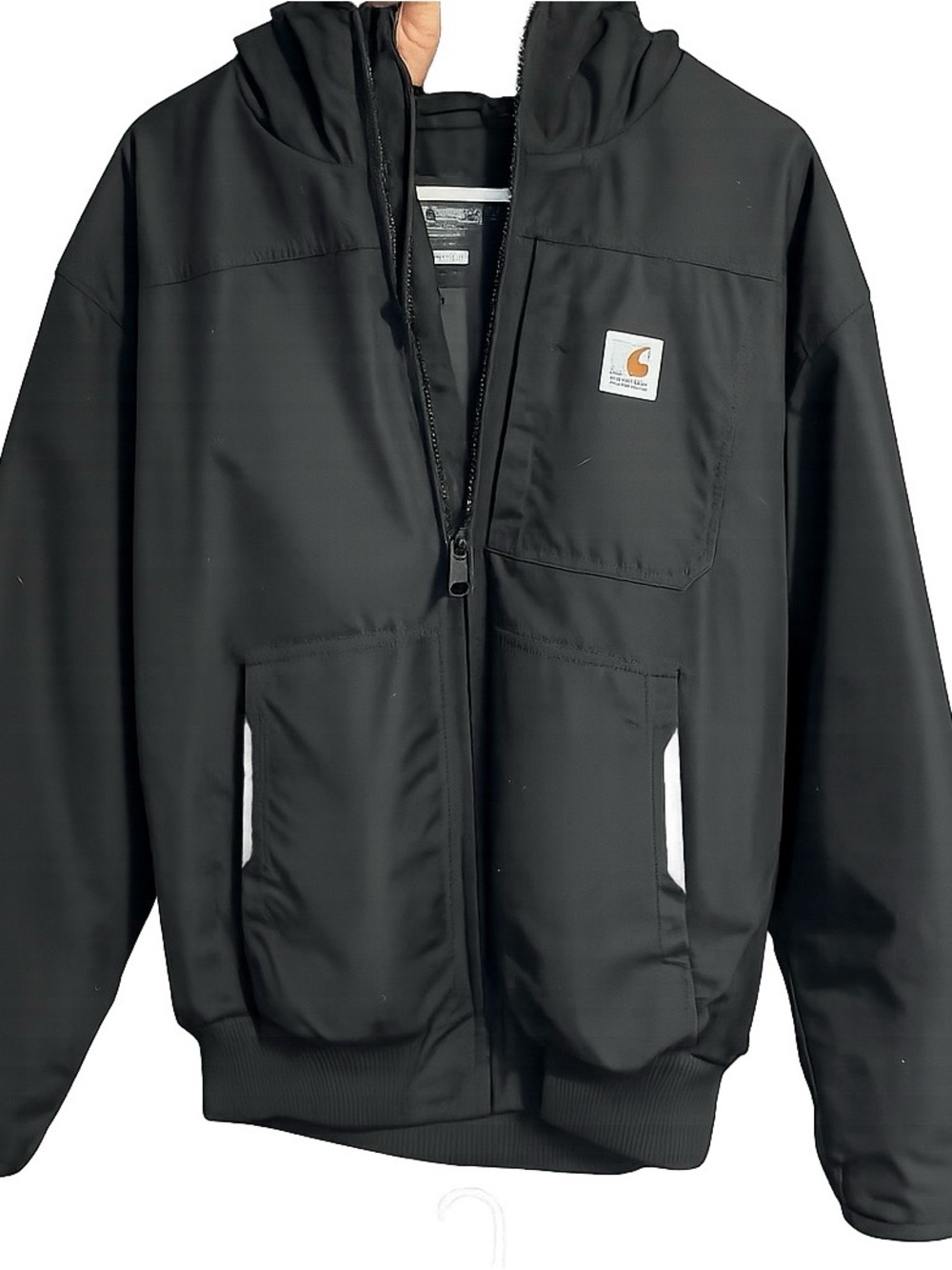 Carhartt Men’s Yukon Extreme Black Hooded Loose Fitted Insulated Jacket